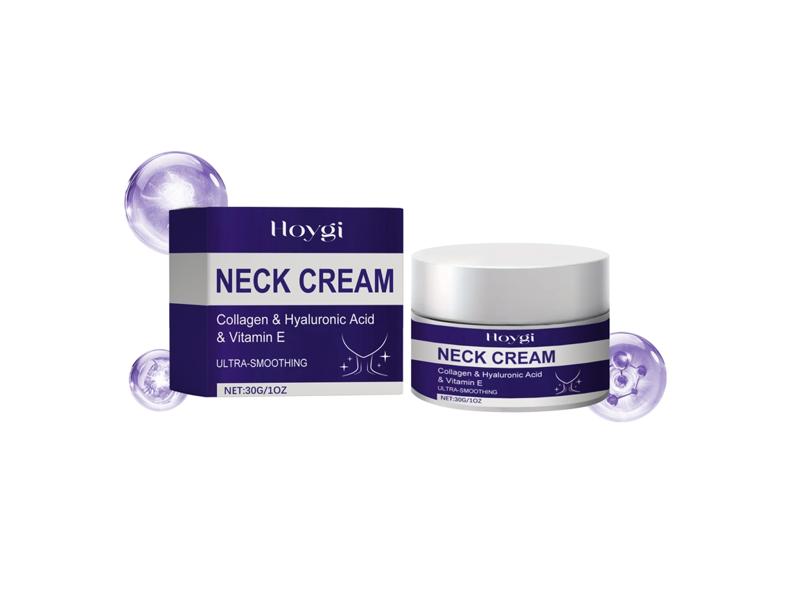 Crema para reducir las arrugas del cuello, reafirmar e hidratar la piel.