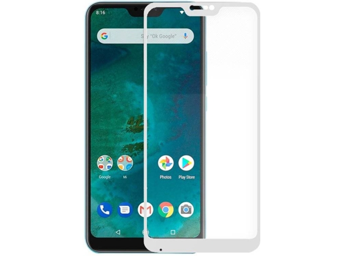 Protector de Cristal Templado Xiaomi Mi A2 Lite, 6 Pro Full 3D Blanco