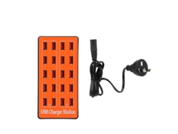 Estación De Carga Usb De 20 Puertos, Cargador De Pared Rápido E Inteligente Para Múltiples Dispositivos, Enchufe De 100-240 V.