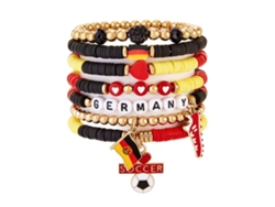 Set Pulseras Elásticas Apilables Mujer Fútbol 2026, Dijes Deportivos, Accesorios Hincha Y Pulseras Amistad