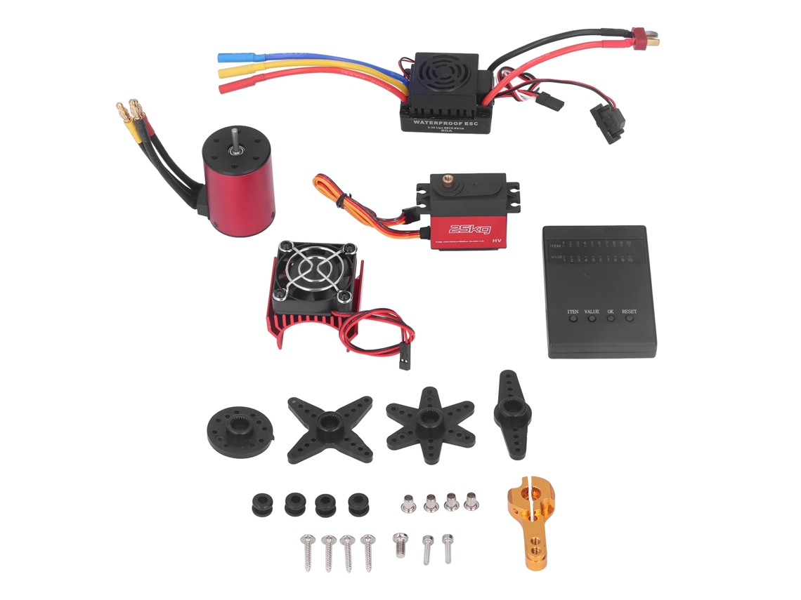 Motor sin escobillas 3100kv ESC 60a Servo 25kg Coche RC 1/10