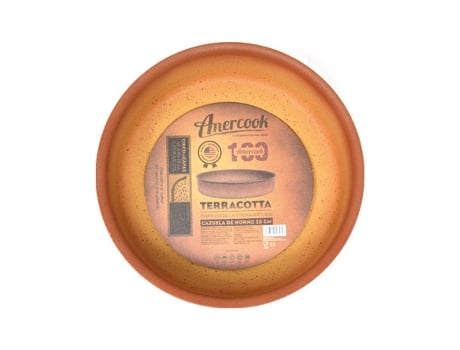 CAZUELA BAJA SIN TAPA ALUMINIO FORJADO TERRACOTA