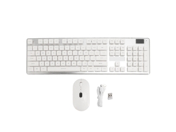 Conjunto de teclado y ratón inalámbricos para juegos con carga tipo CE y retroiluminación para XP 10 8 7 - Blanco