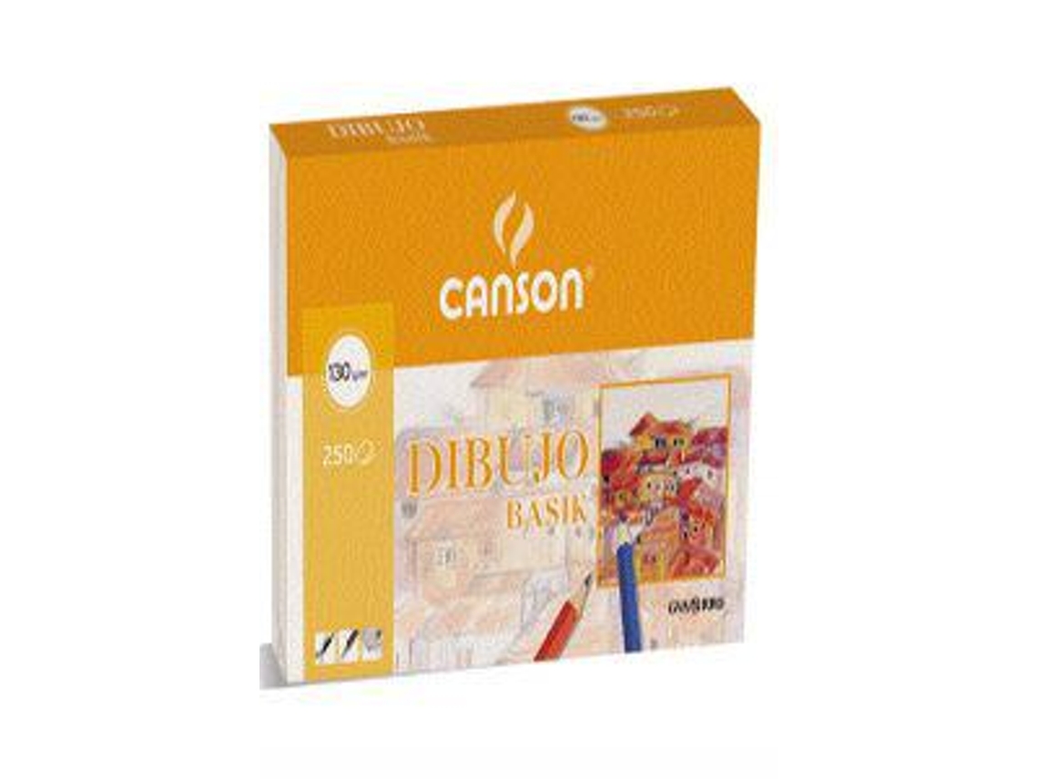 Pack 250 Laminas Dibujo Basik A4 13Og. Recuadro Y Cajetin