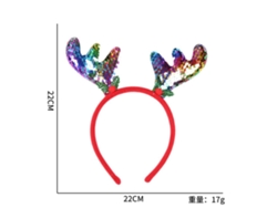 Diadema navideña con cuernos, accesorio navideño brillante, ideal para fiestas, cosplay y uso diario Aeuzwr (Estilo 4)