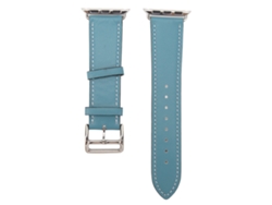 Pulseira De Couro Universal Para Iwatch Series Se 8 7 6 5 4 3 2 1 38mm 40mm 41mm Azul