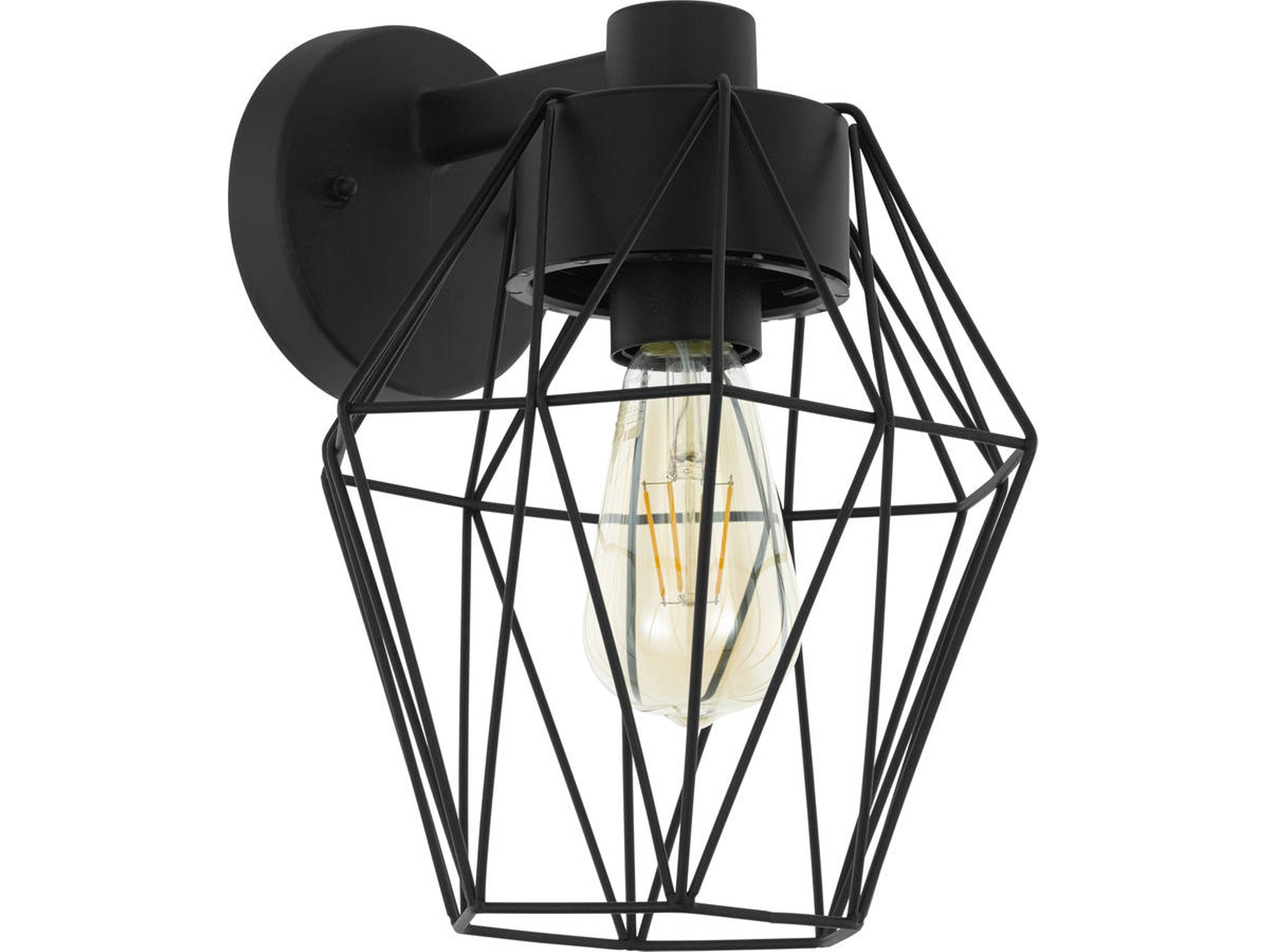 APLIQUE EGLO CANOVE ALT 240MM DOWN PRETO