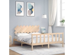 Estructura De Cama Sin Colchón Madera Maciza De Pino 160x200 Cm