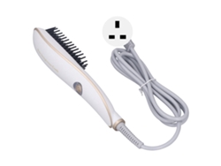 Peine Plancha De Pelo Eléctrico Con Ion Negativo Calentamiento Rápido 220-240v Plug Uk