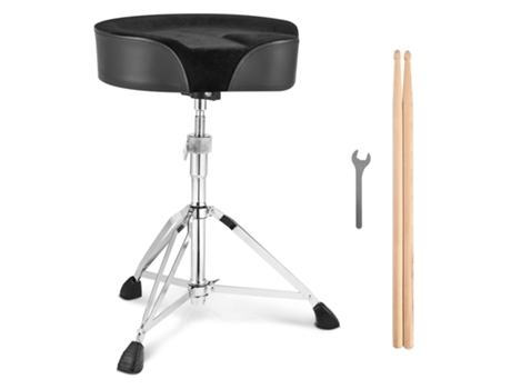 VEVOR Saddle Drum Throne 22-27.8 in / 560-705 mm Taburete de tambor acolchado ajustable