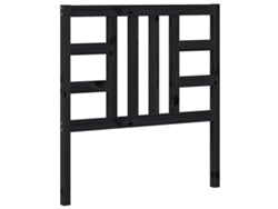 Cabecero de cama 96x4x100 cm Pino macizo Negro MAISON EXCLUSIVE
