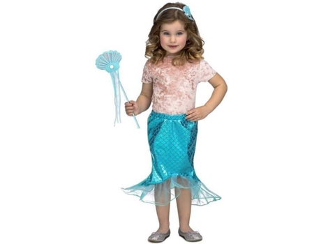 Disfraz de Niña DISFRAZZES Sirena Azul (Talla: 3 a 6 años)