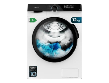 CECOTEC Lavadora 12Kg de Carga Fronta Bolero DressCode 121000 A. 2000W, 1400 rpm Máximas Regulables, Certificación WoolMark, 14 Programas, Bajo Con...