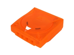 Capa de proteção translúcida laranja para Sega Dreamcast S/MARCA