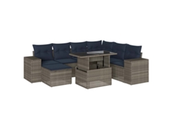 Maison Exclusive - Conjunto De Sofá De Jardín De 8 Piezas Con Cojines, Poliratán Gris