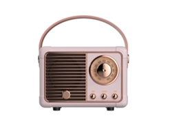 Altavoz Bluetooth portátil inalámbrico retro Junli-Classic rosa