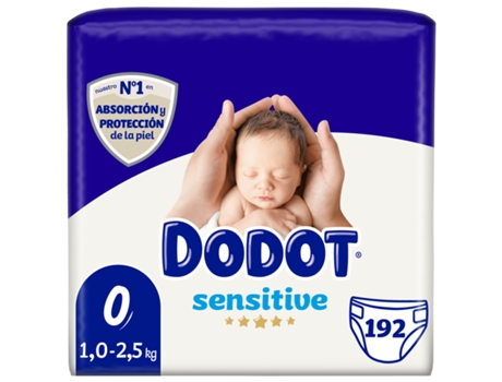 Pañales DODOT Fralda Sensitive T0 (8x24 - 192 Unidades)