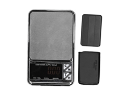 Báscula electrónica con pantalla LCD de alta precisión, ligera, portátil, de acero inoxidable para joyería