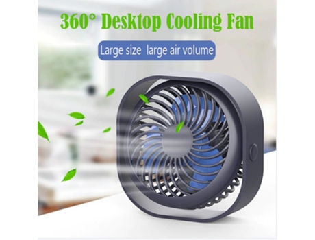 Mini Ventilador de Mesa USB 3 Velocidades Rotación 360