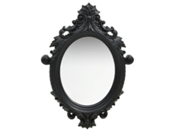 Espejo de pared estilo castillo, 56 x 76 cm, color negro, DKD HOME DECOR