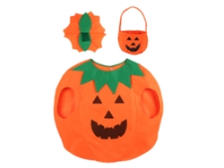 Conjunto de 3 disfraces de Halloween para niños, disfraz de calabaza para fiesta