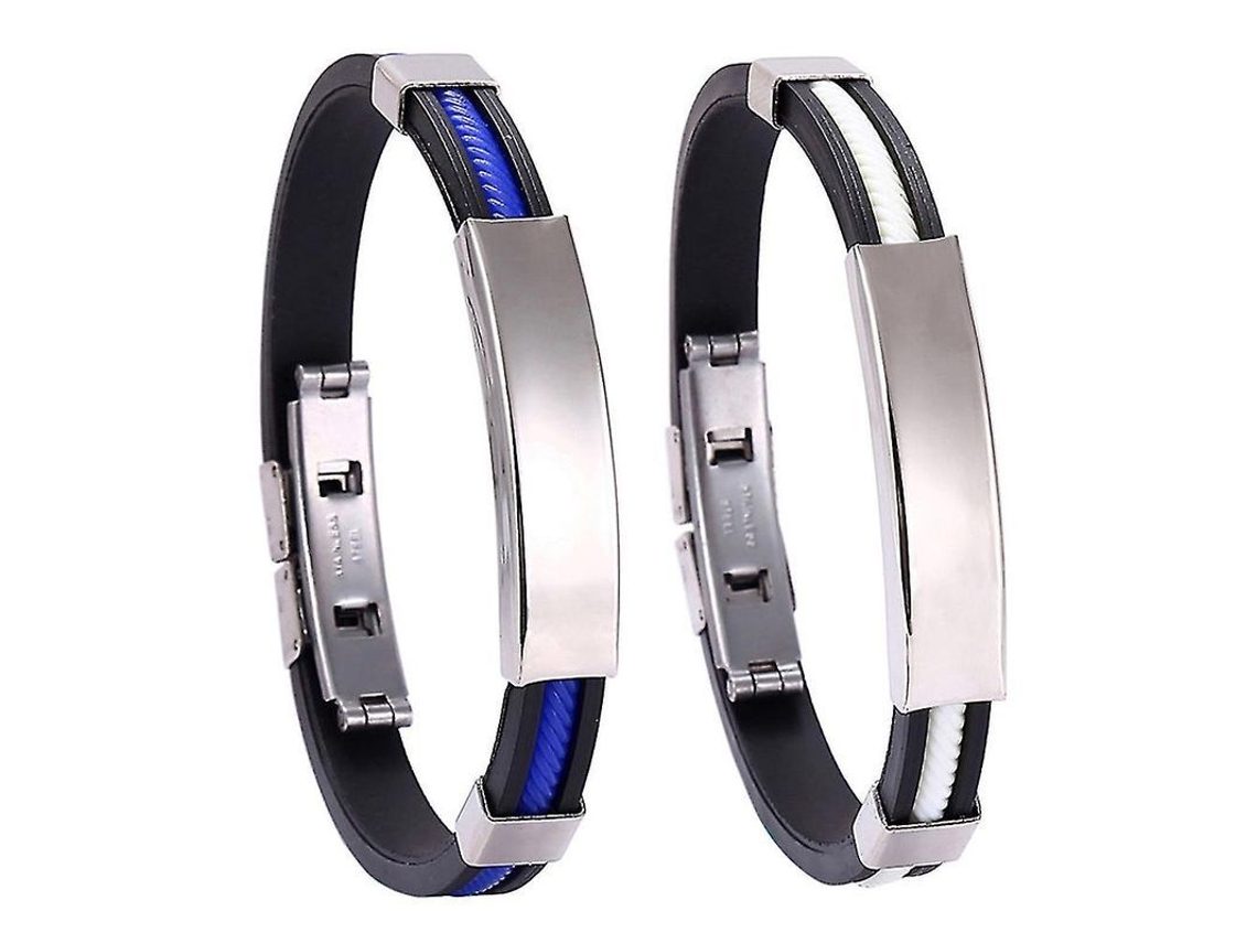 2026-pulsera De Acero Inoxidable Y Silicona Unisex Moda Joyería Accesorio De Muñeca Atractivo