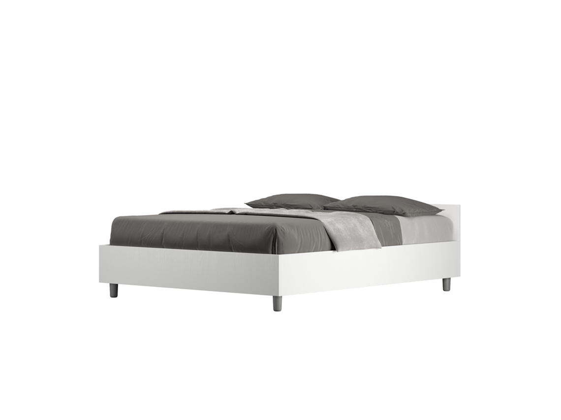 Cama con Almacenamiento Contenedor Nuamo Fresno ITYHOME Blanco (140x190)