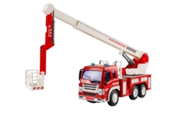 Camión De Bomberos A Escala 1:16 Con Sonido Y Luz - Juguete Inercial Para Niños