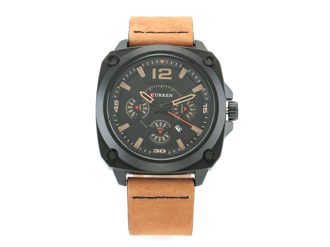 Reloj De Pulsera De Cuarzo Impermeable Duradero Con Calendario Para Hombre Niño (negro)