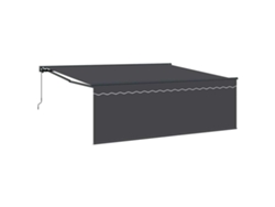 Maison Exclusive - Toldo Retráctil Antracita 400 X 300 Cm Poliéster Y Aluminio