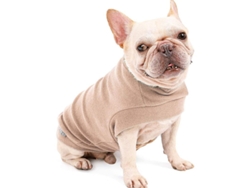 Chaleco Rebe-vest de suave forro polar para perros y gatos pequeños sin pelo, color marrón (Chihuahua, Bulldog).