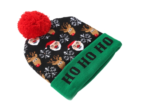 Light Up Christmas Hat, Christmas Beanie Hat con luces LED para adultos Suministros de fiesta de año nuevo de Navidad, estilo 4