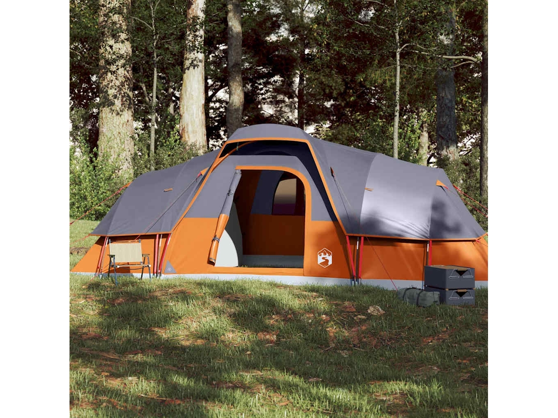 Tienda de campaña familiar impermeable tipo domo para 11 personas, gris/naranja, Wsd141861, Lovely Home