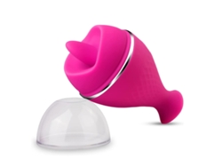 Estimulador de clítoris con lengua y vibración (rosa)