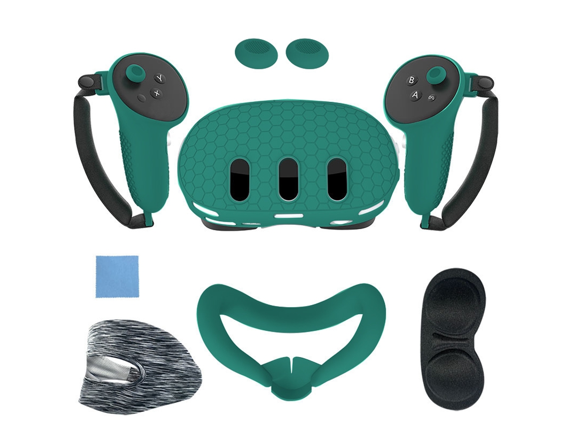 Juego De 7 Accesorios, Funda Protectora Suave Para Realidad Virtual, Estilo Hexagonal (rosa).