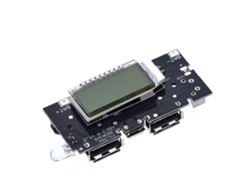Módulo De Carregador De Bateria 18650 Placa Pcb Power Bank Com Dual Usb 5v 1a/2.1a