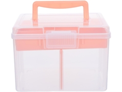Caja De Almacenamiento Compartimentada De Doble Capa Con Bandeja, Estructura Portátil.