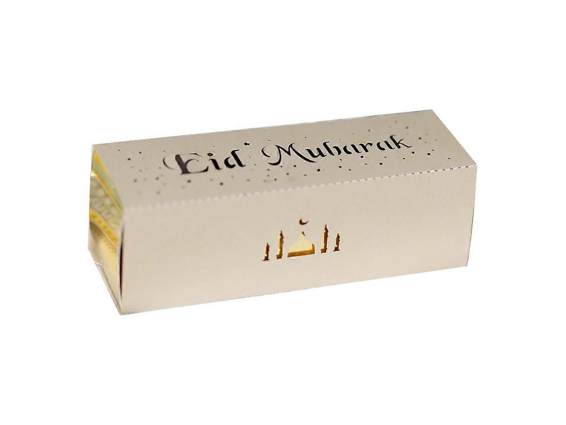Caja de chocolates Eid Mubarak con 100 unidades, regalo de chocolate para Ramadán Kareem, islámico y musulmán. Hengjian