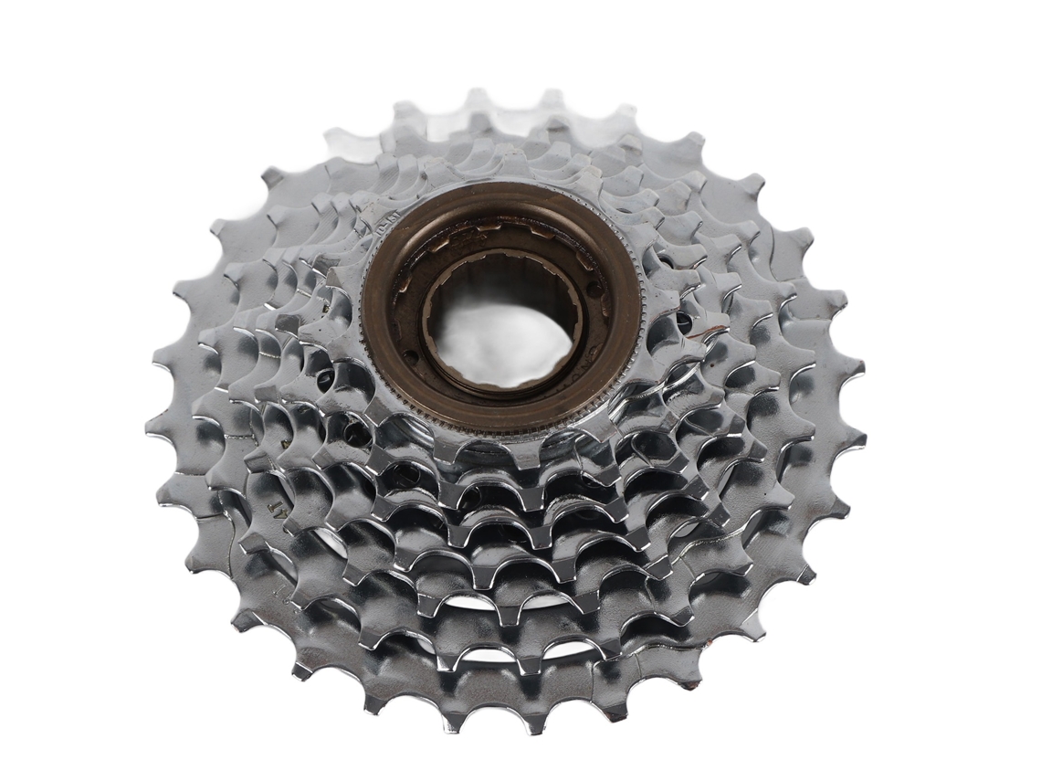 Piñón Libre De 7 Velocidades 13-28t Para Bicicleta De Montaña De Acero Plateado Con Rosca Compatible