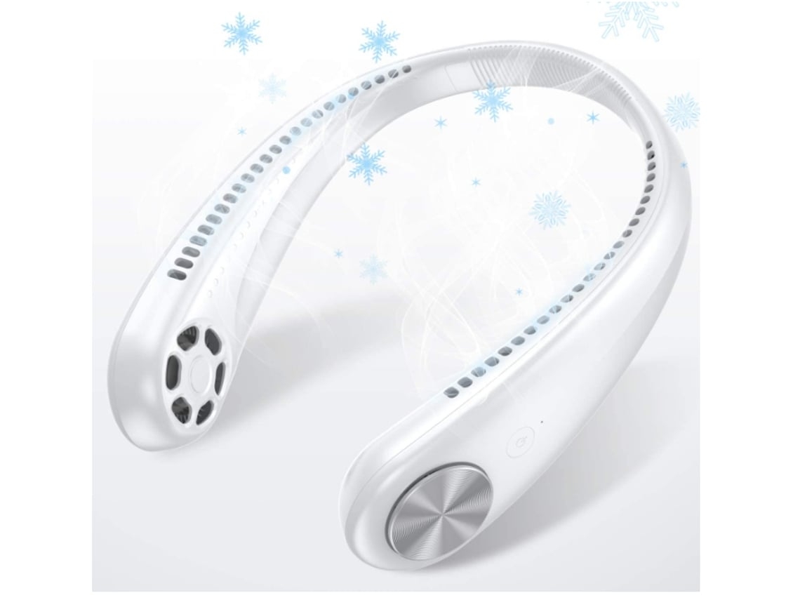 Ventilador de Cuello Portátil ENZON 3 Velocidades 360° Blanco
