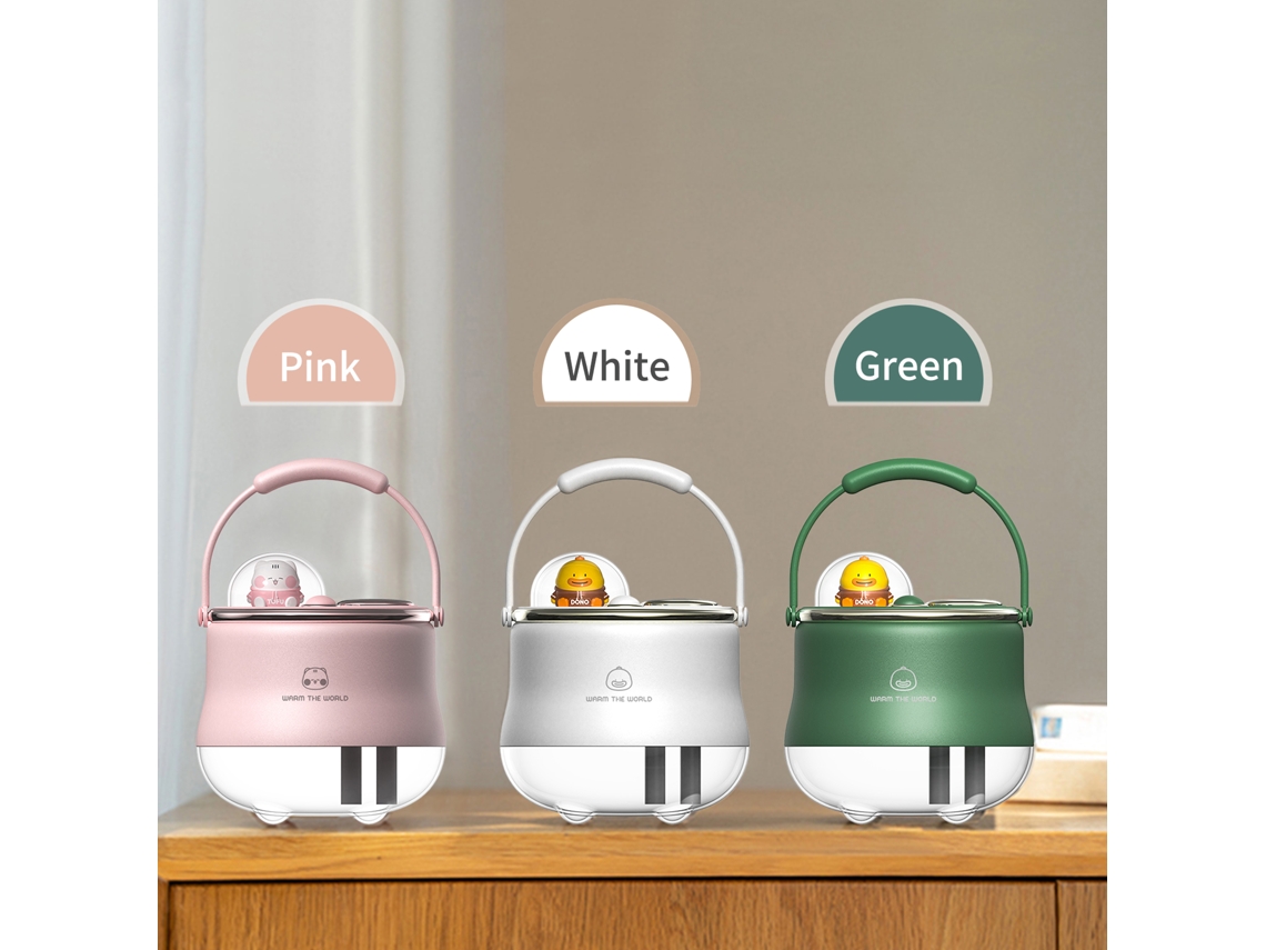Humidificador Con Vapor Frío De 400 Ml, 3 Modos De Pulverización, Luz Blanca Cálida Dual, Portátil Para Dormitorio Y Oficina.