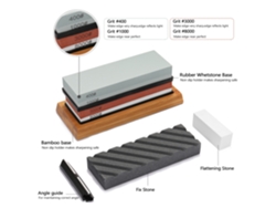 Kit De Discos De Lijado Y Afilado Premium De 400/1000 Y 3000/8000 Con Base Antideslizante Para Todas Las Cuchillas.
