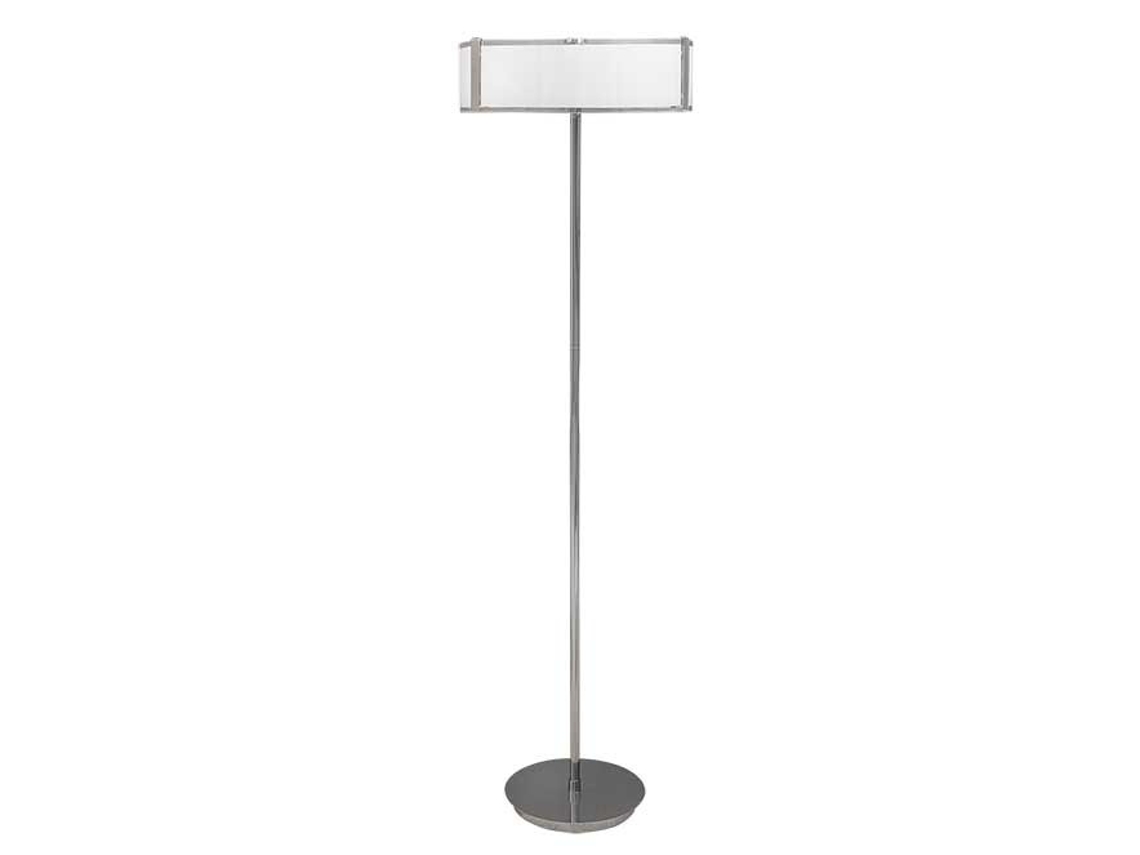 Lámpara de Pie Jaen 3Xe27 Alt.150Xd.42Cm Blanca/Cromada FERRIMEX