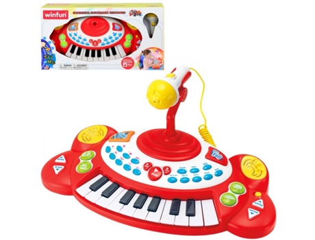 Juguete Musical WINFUN Piano electrónico con microfóno (41,5x20x8,5 cm - 3 años)