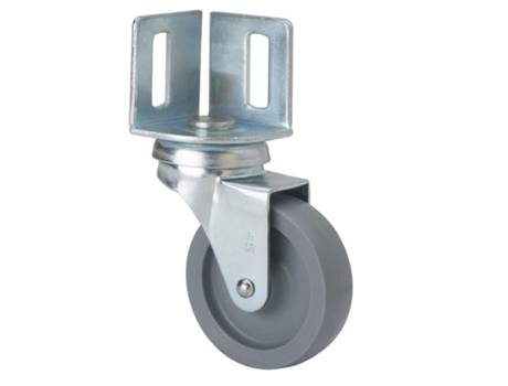 Rueda giratora pletina angular 16bsr60-bp plastico gris eje liso ALEX