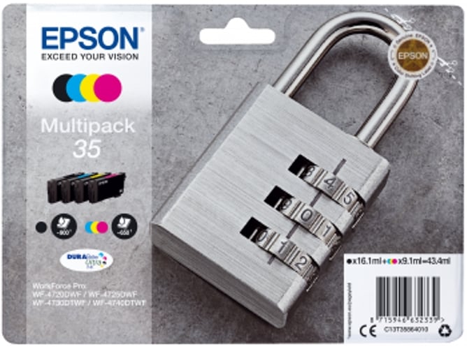 Pack ahorro cartuchos de tinta original EPSON 35, Candado, C13T35864010, T3586
