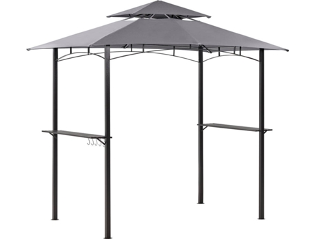 Cenador de Metal Gris Negro BELIANI Naro 240 cm
