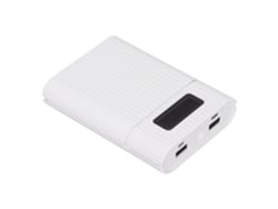 Caixa De Armazenamento De Bateria 4x18650 Diy Power Bank Sem Solda Com Display Led Branco