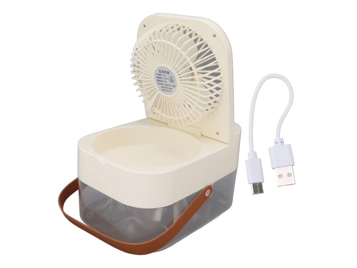 Ventilador humidificador portátil USB-C de 2,5 L con 3 velocidades