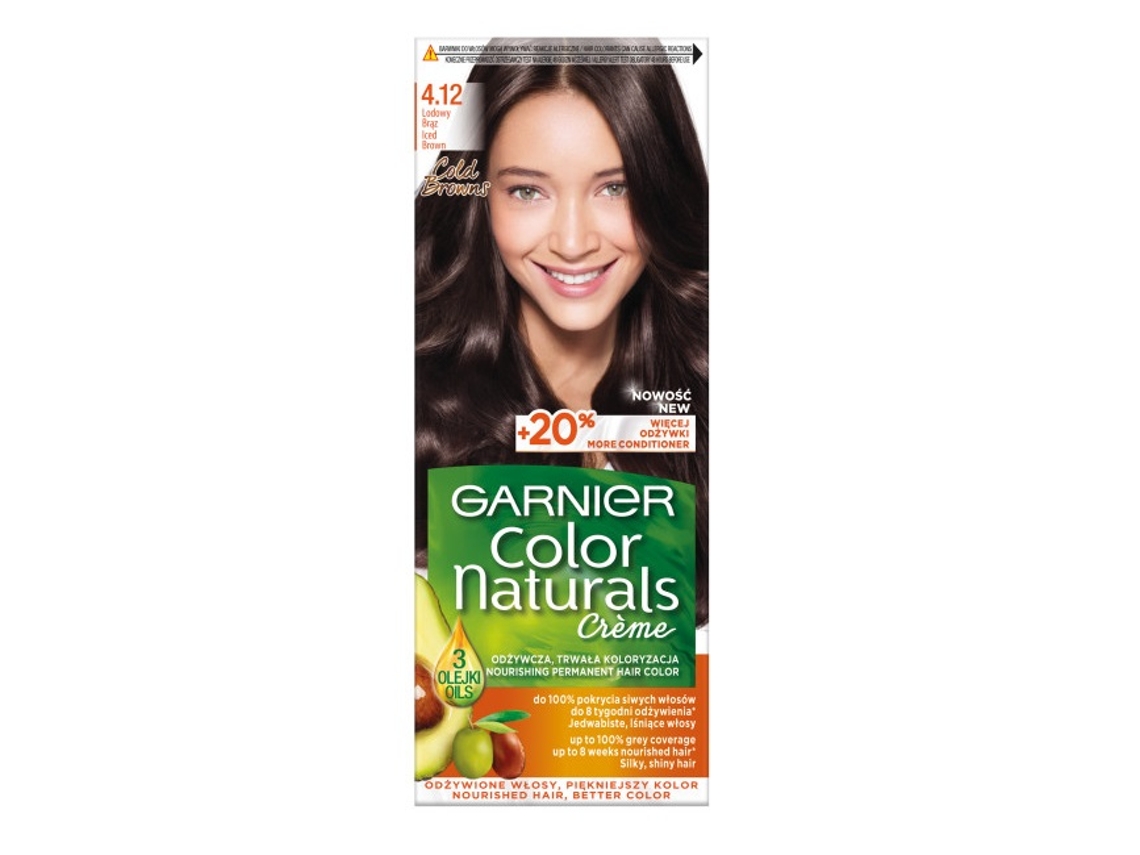 Coloración Permanente en Crema para Cabello Marrón Esmerilado 4.12 Garnier